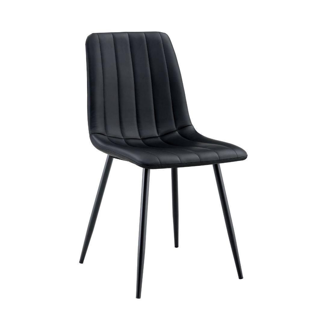 BT Theo 2 Faux Leather Upholstered Metal Leg Dining Chair
