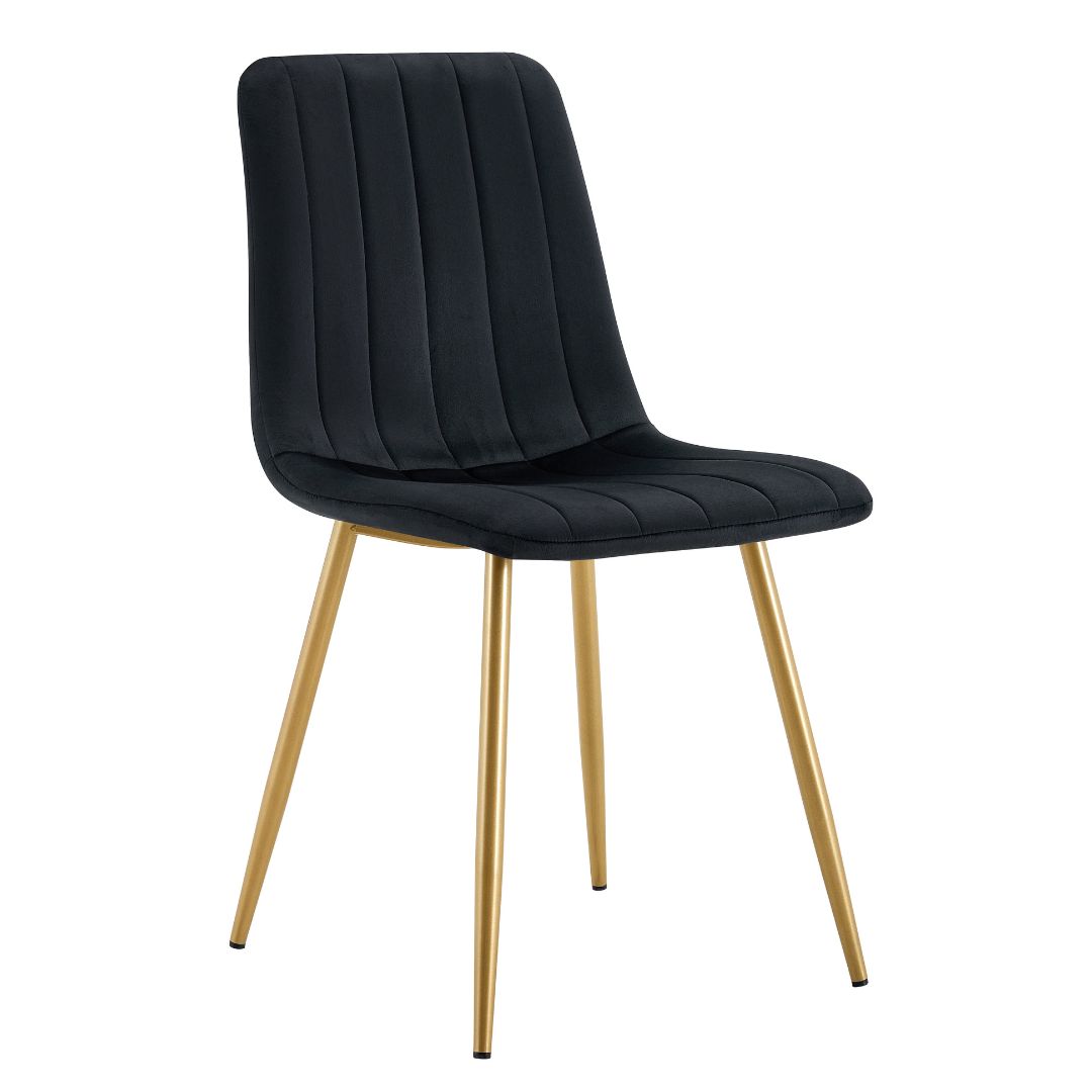 BT Theo 2 Faux Leather Upholstered Metal Leg Dining Chair
