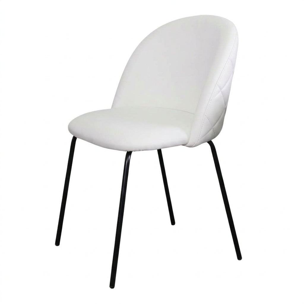 BT Florin Upholstered Black Metal Leg Dining Chair