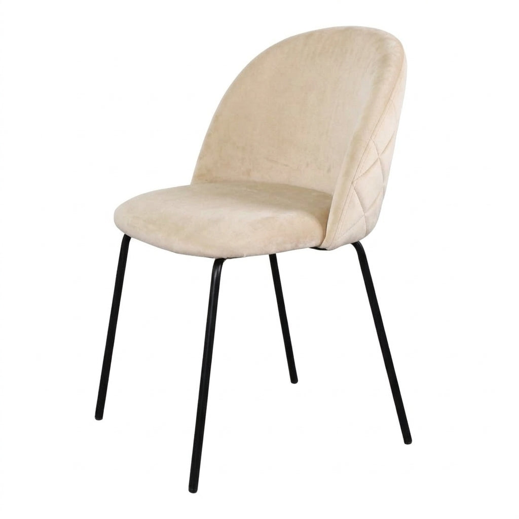 BT Florin Upholstered Black Metal Leg Dining Chair