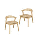 CT Fynn Solid Timber Dining Chair in Natural Finish Set of 2