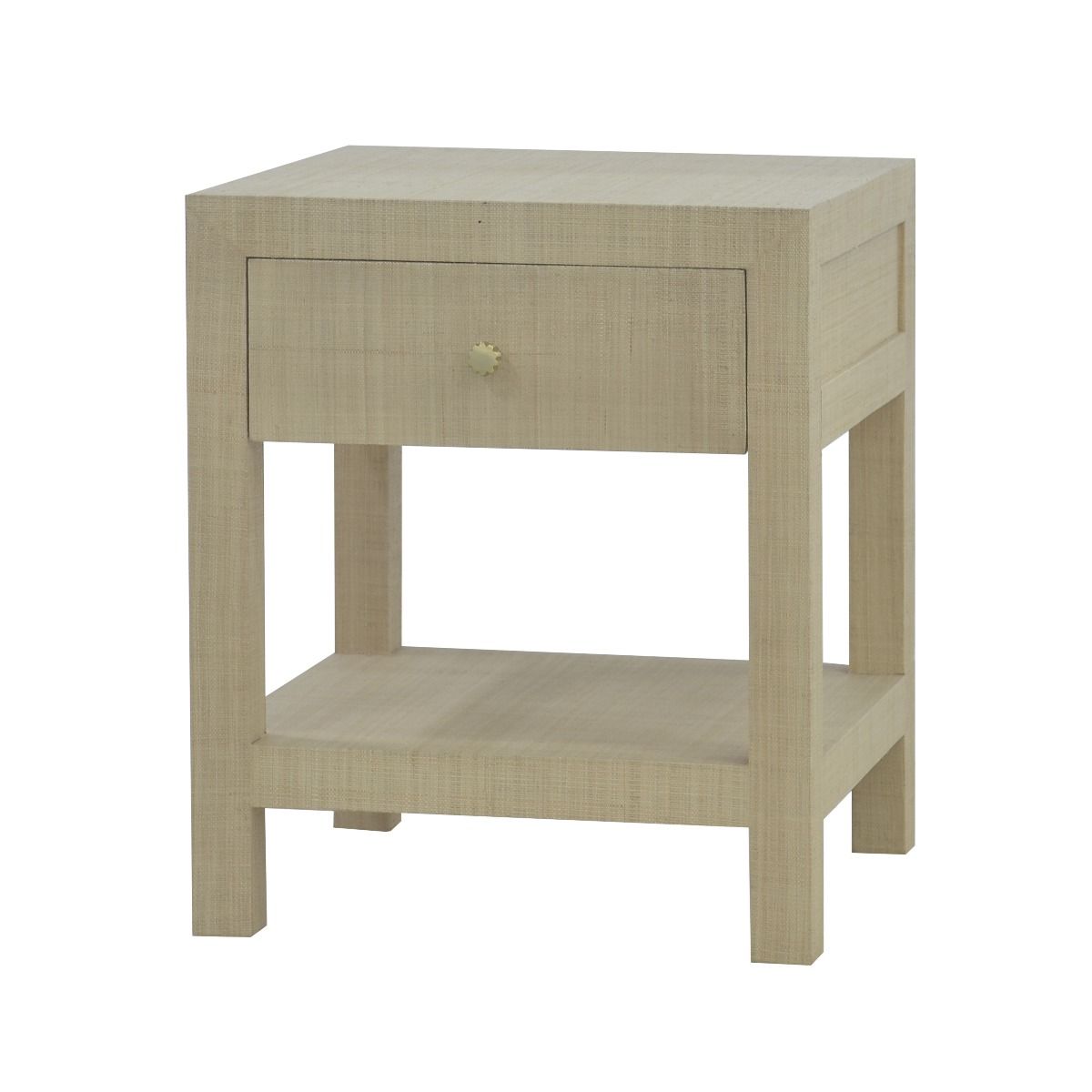 CR Kagu 1 Drawer Bedside w/Raffia