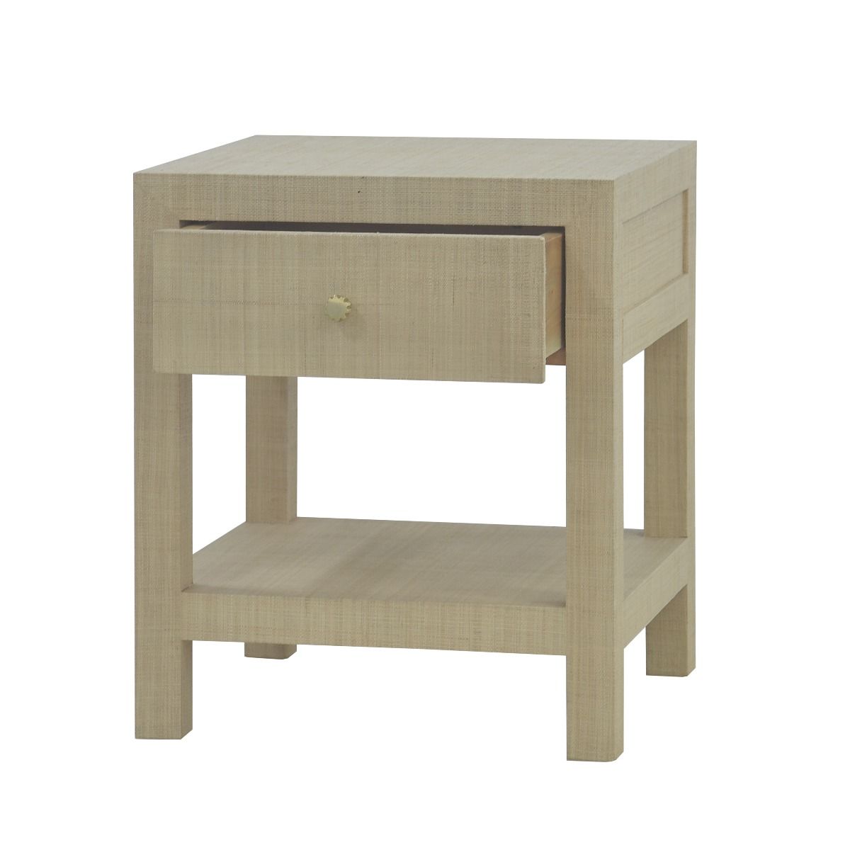 CR Kagu 1 Drawer Bedside w/Raffia