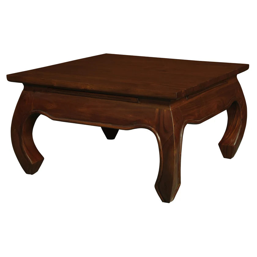 CT Dynasty Solid Timber Opium Leg Square Coffee Table