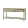 CR Kagu Console Table w/Raffia with 3 Drawers