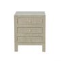 CR Kagu End Table w/Raffia 3 Drawers