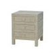 CR Kagu End Table w/Raffia 3 Drawers