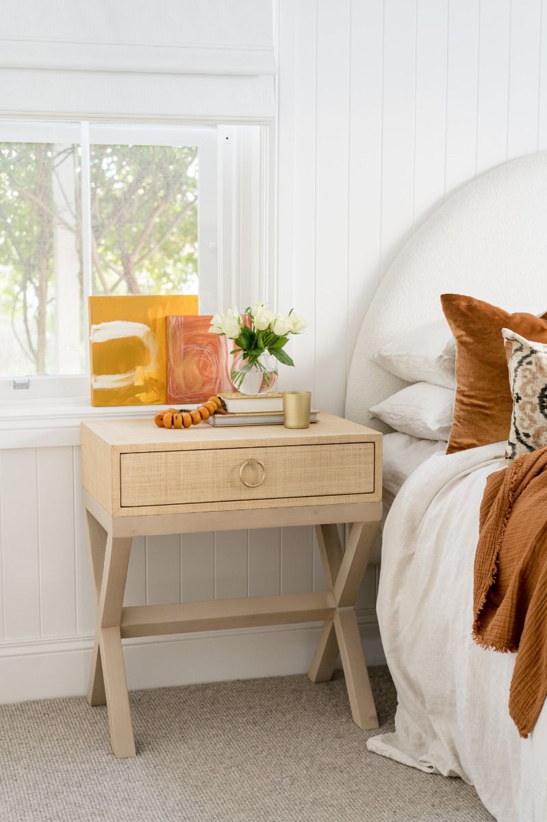 CR Renoir Raffia Bedside with 1 Drawer