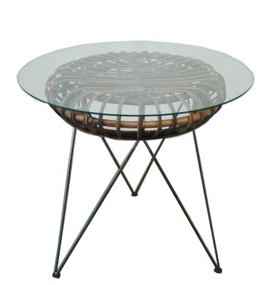 CR Sputnik Bistro Table with Glass Top