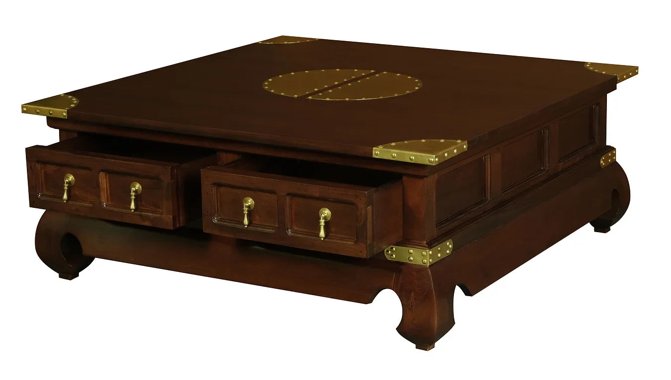 CT 4 Drawer Chinese Coffee Table - 100 x 80 cm