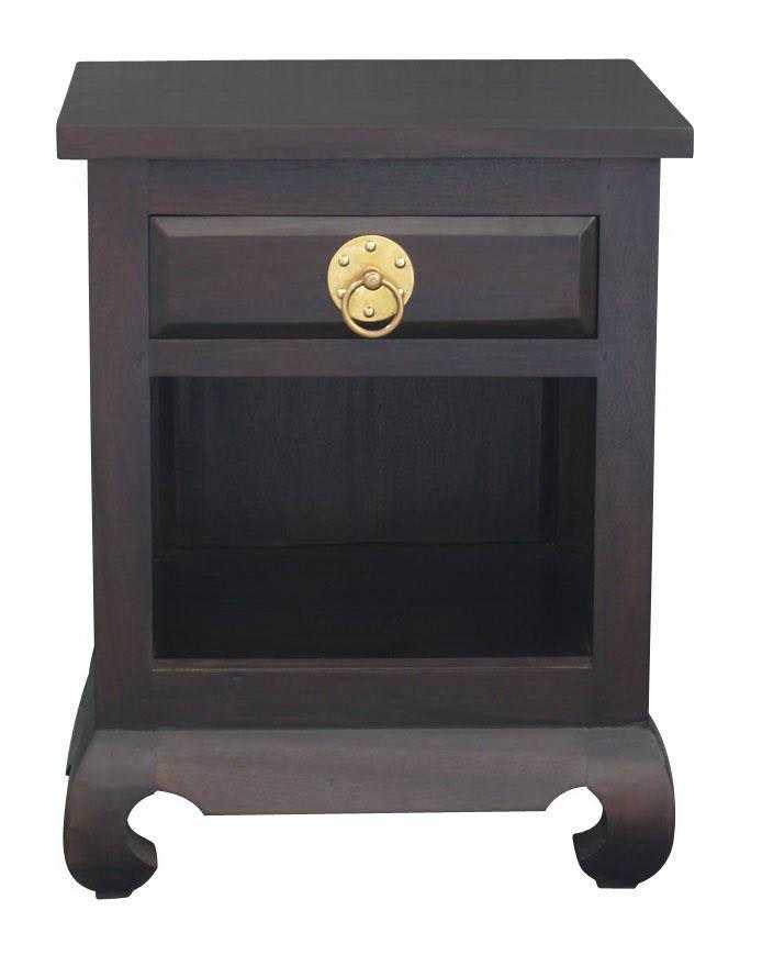 CT Shanghai 1 Drawer Bedside Table with Ring Handle
