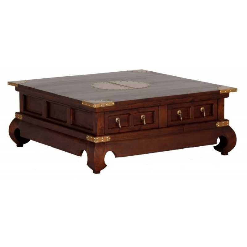CT Dynasty Solid Mahogany Timber 4 Drawer Coffee Table