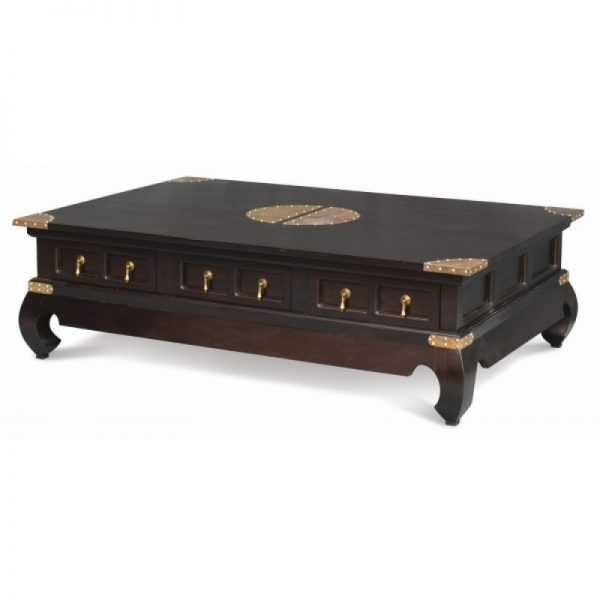 CT Solid Timber 6 Drawer Chinese Coffee Table