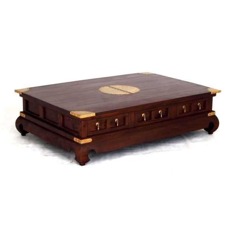 CT Solid Timber 6 Drawer Chinese Coffee Table