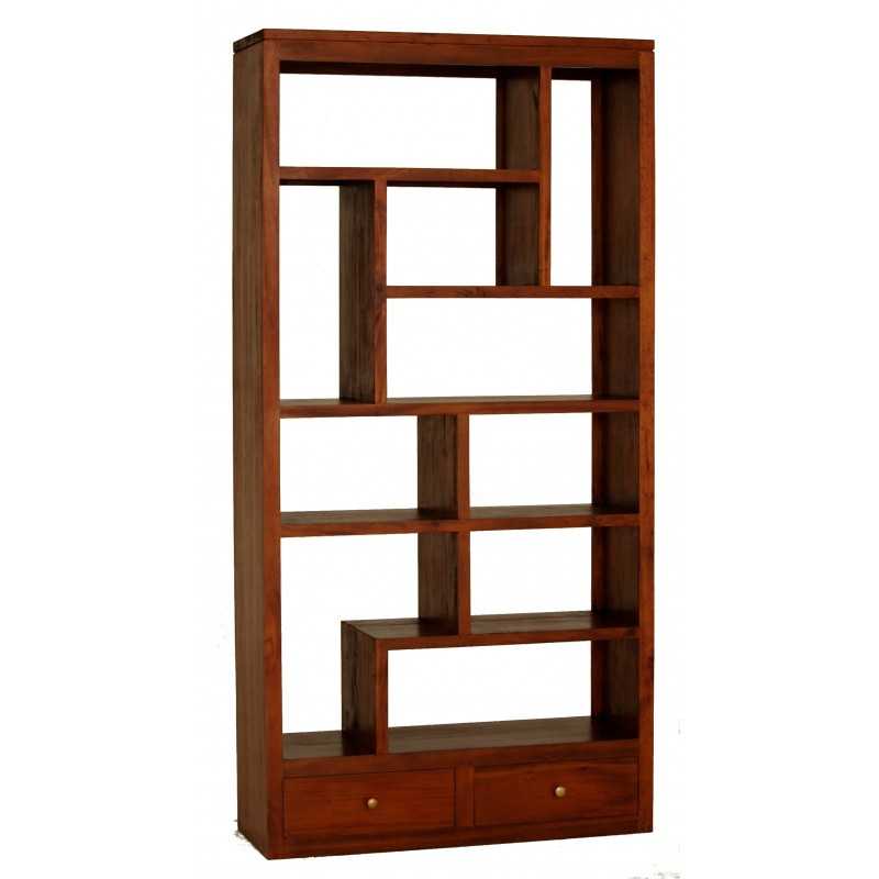 CT Amsterdam Solid Timber 10 Cube 2 Drawer Display Shelf