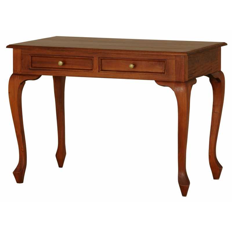 CT Queen Ann Solid Timber 2 Drawer Desk