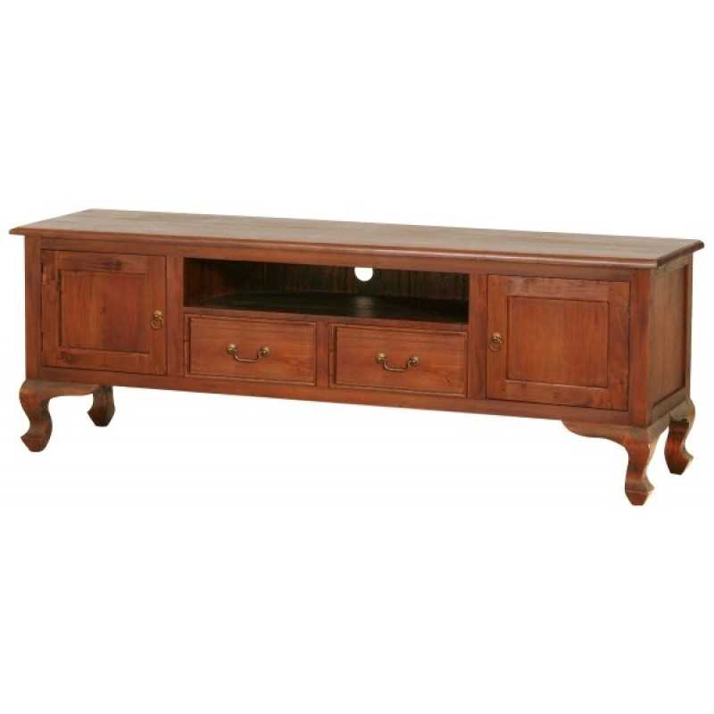 CT Queen Ann Solid Timber 2 Door 2 Drawer Entertainment Unit