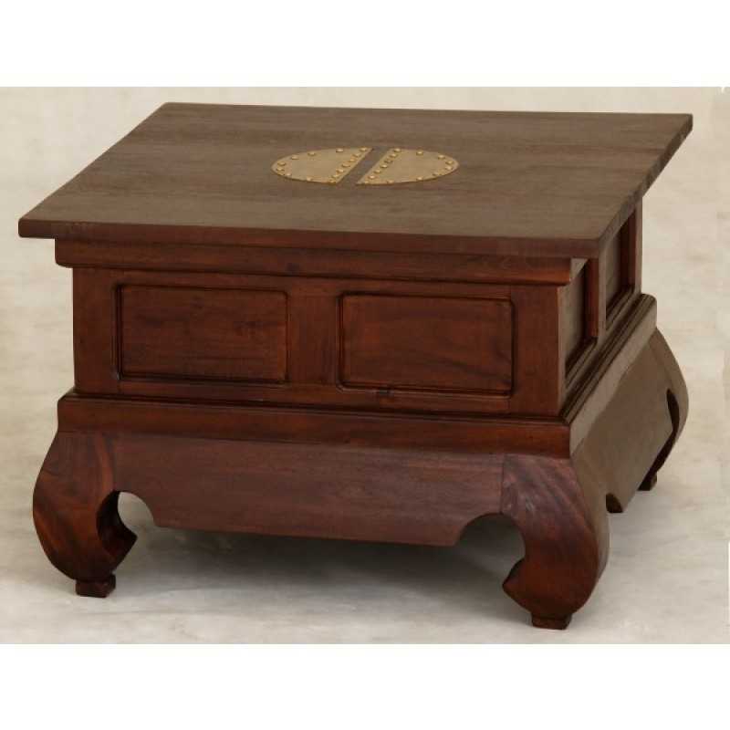 CT Shanghai Solid Mahogany Timber Square Side Table
