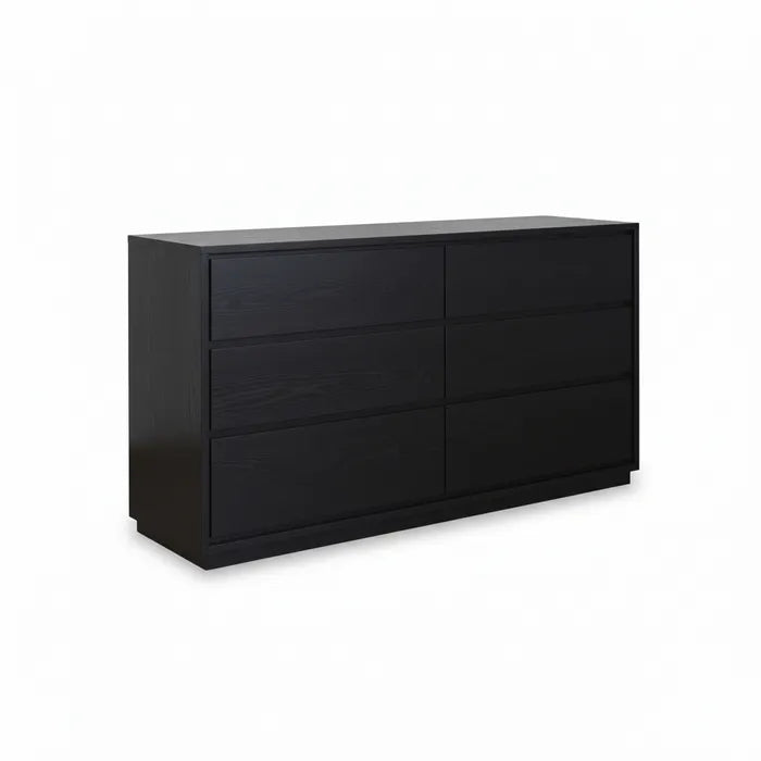 MD Canva Messmate Timber Veneer 6 Drawer Low Chest