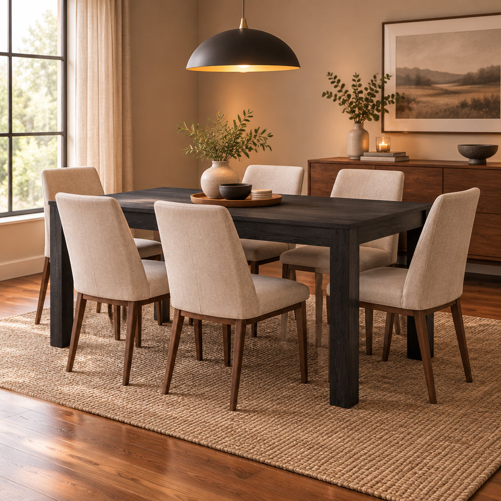 MD Canva Solid Timber Dining Table