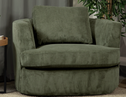 VI Charlotte Fabric Upholstered Swivel Chair