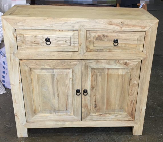 MF Chinese Antique Reproduction 2-Drawer 2-Door Cabinets