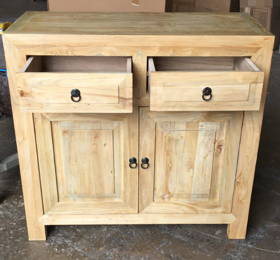 MF Chinese Antique Reproduction 2-Drawer 2-Door Cabinets