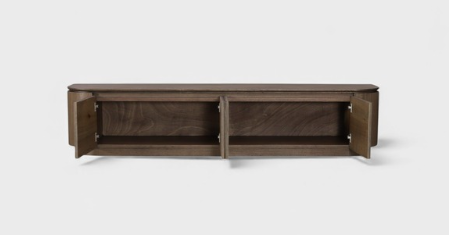 MD Hobart Solid Timber 4 Door TV Unit - Ash Stained