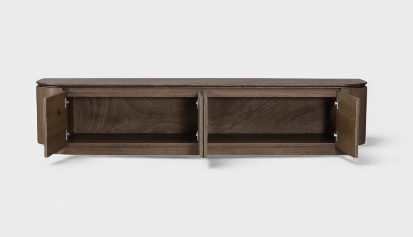 MD Hobart Solid Timber 4 Door TV Unit