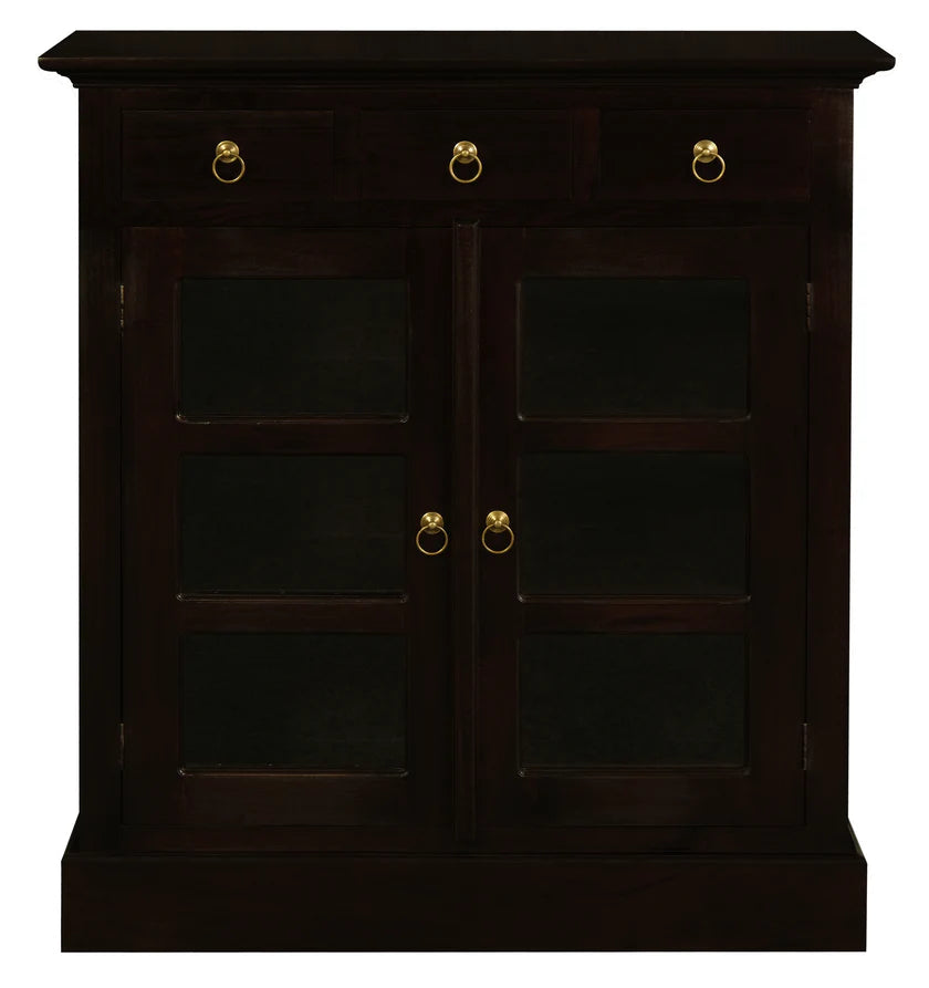 CT Tasmania Solid Timber 3 Drawer 2 Door Display Cabinet
