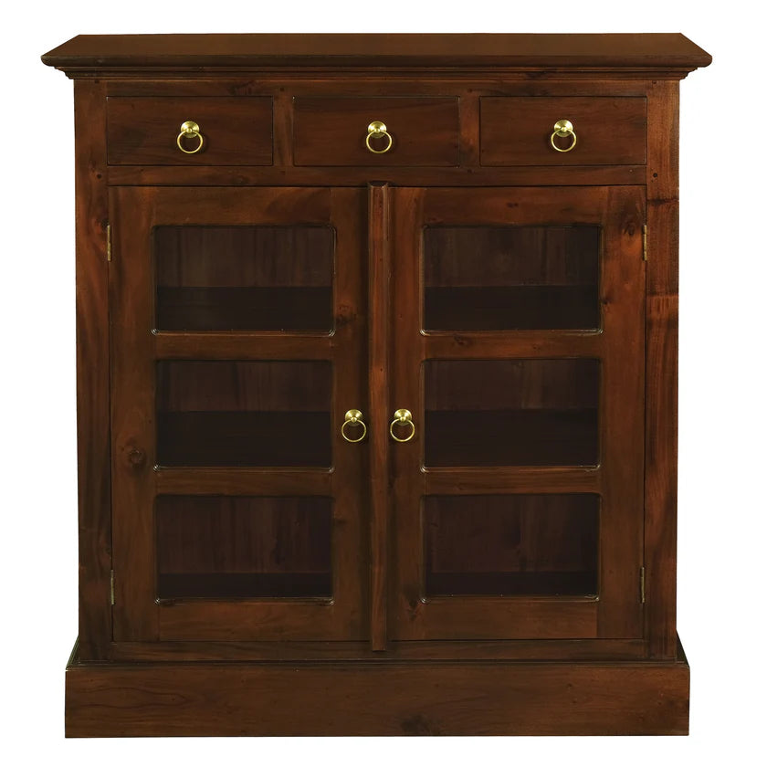 CT Tasmania Solid Timber 3 Drawer 2 Door Display Cabinet
