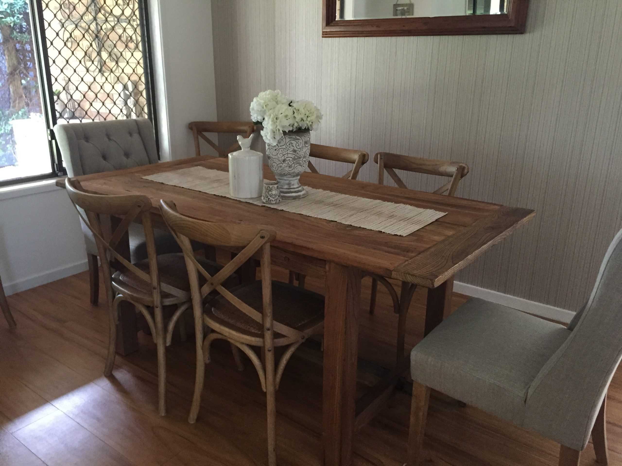 MF Farmhouse Recycled Elm Timber Dining Table