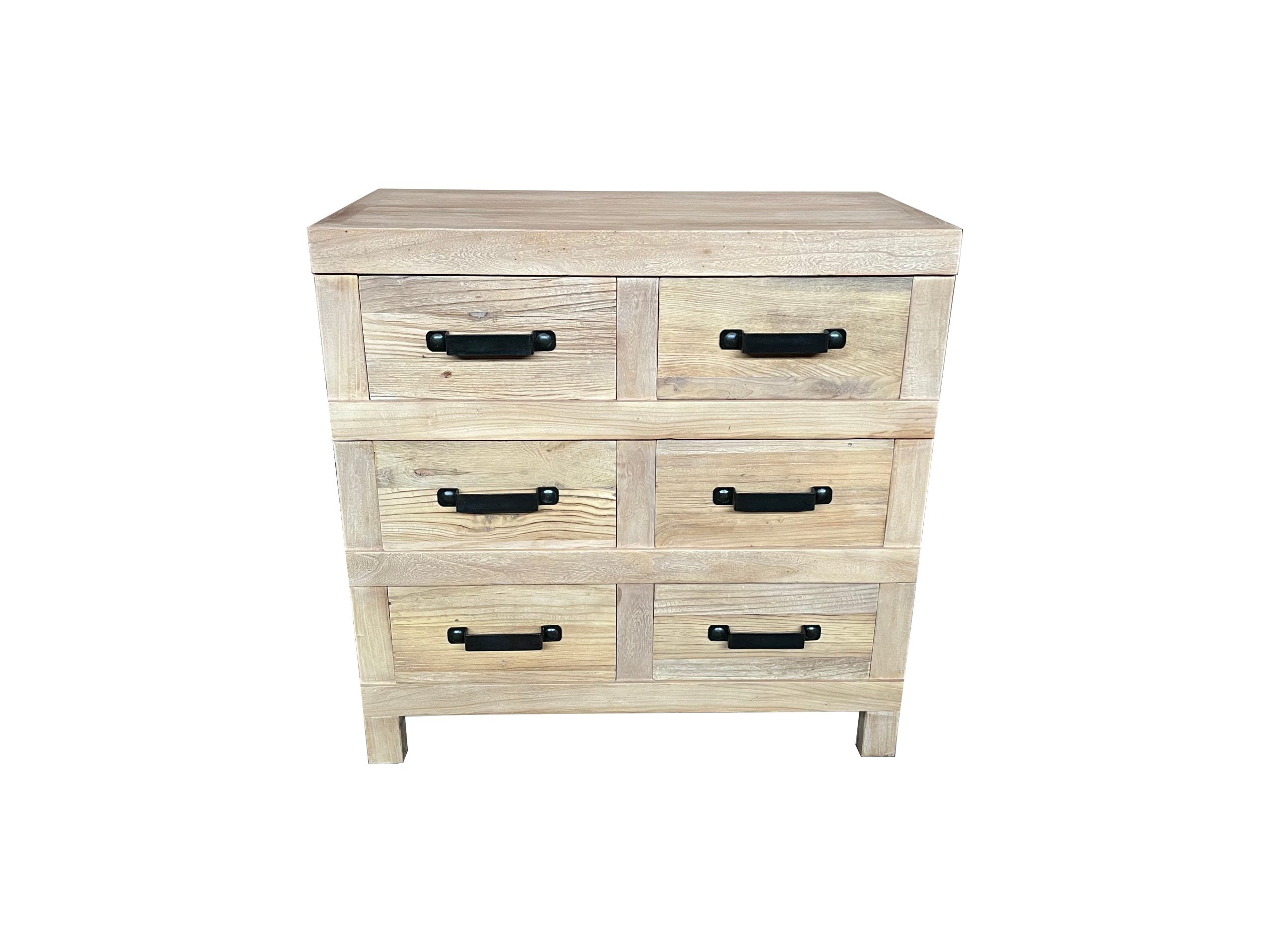 MF Recycled Timber 6 Drawer Chest of Drawers