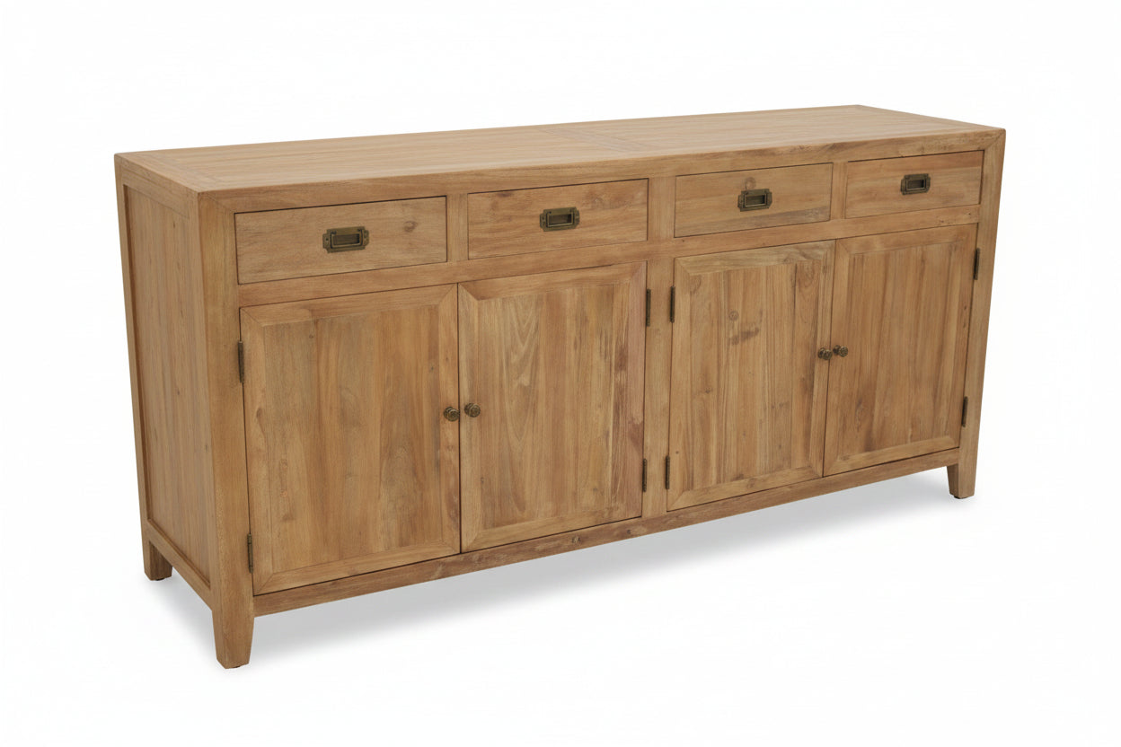 MF Recycled Elm Timber 4 Drawer 4 Door Buffet