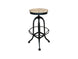 MF Industrial Iron Solid Timber Top Metal Leg Bar Stool