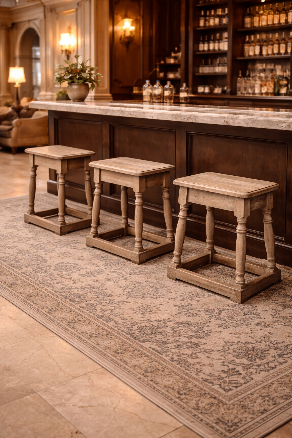 MF Charles Solid Recycled Timber Dining Stool