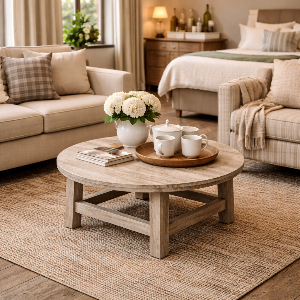 MF Pioneer Solid Timber Round Coffee Table