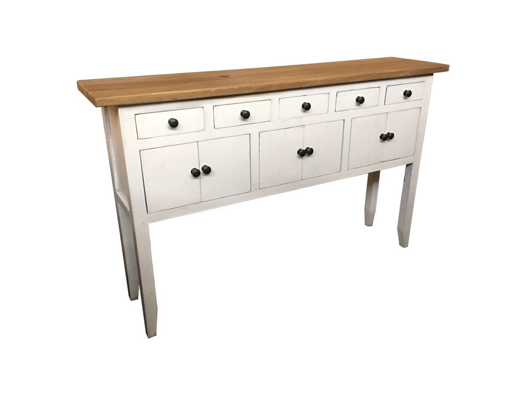MF Rudolph Recycled Timber 5 Drawer 6 Door Hall Table