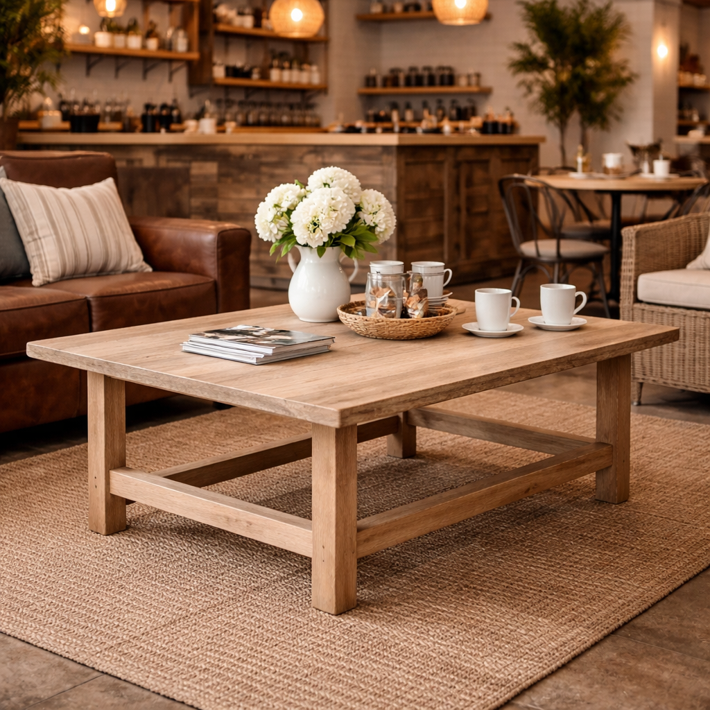 MF Pioneer Solid Timber Rectangular Coffee Table