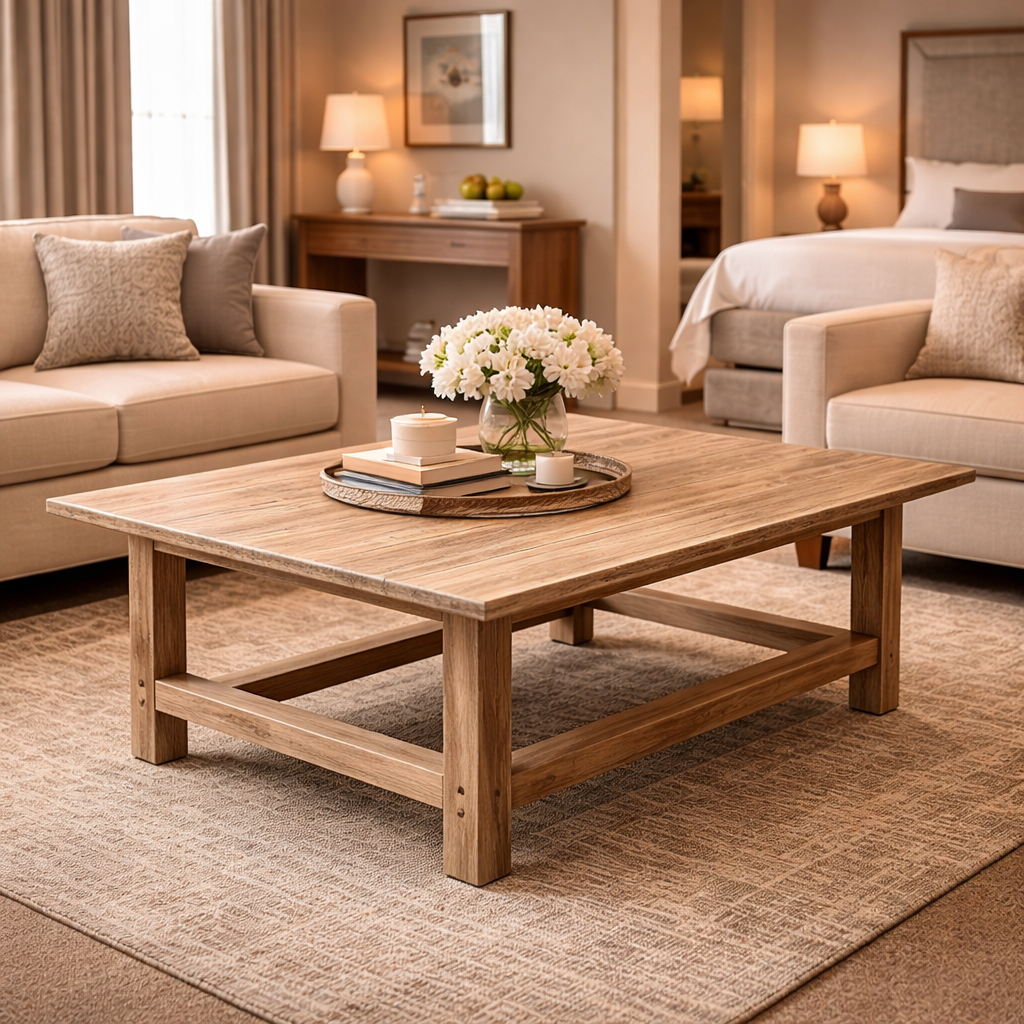 MF Pioneer Solid Timber Rectangular Coffee Table