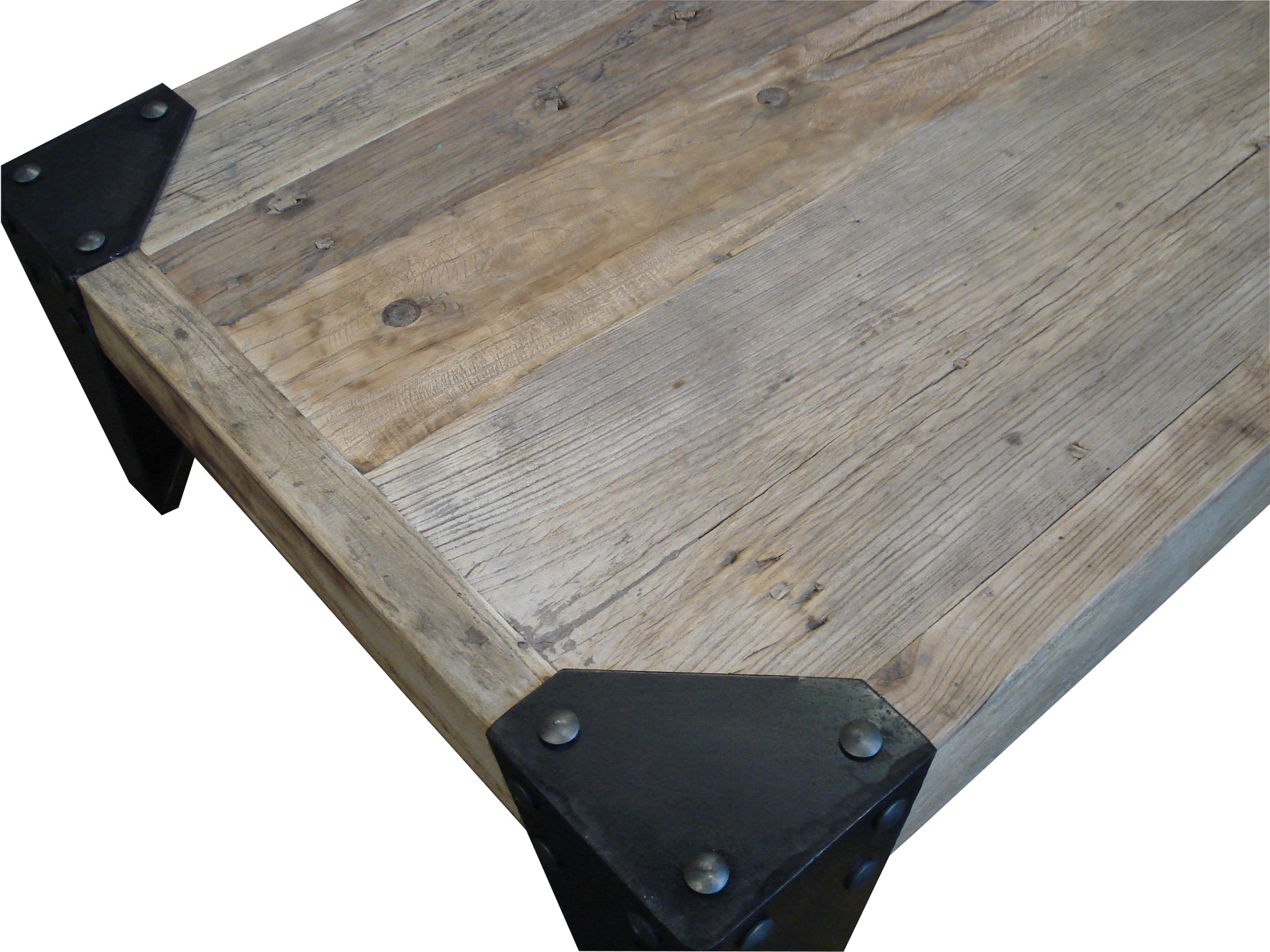 MF Recycled Elm Timber Iron Leg Coffee Table