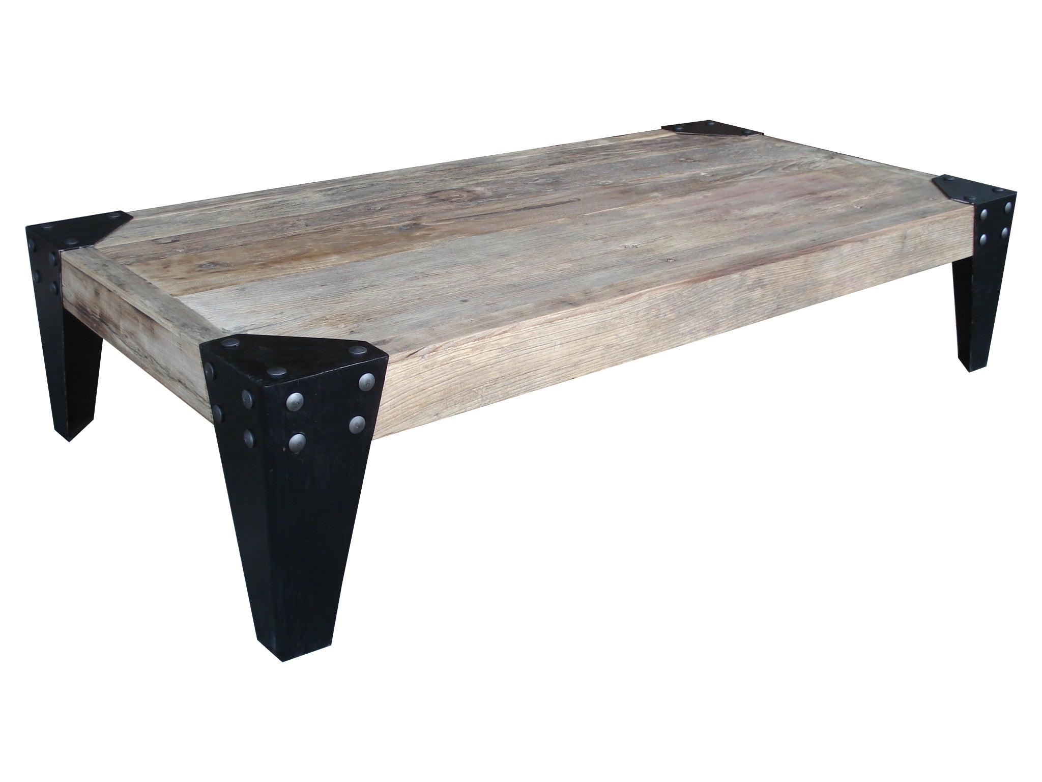 MF Recycled Elm Timber Iron Leg Coffee Table