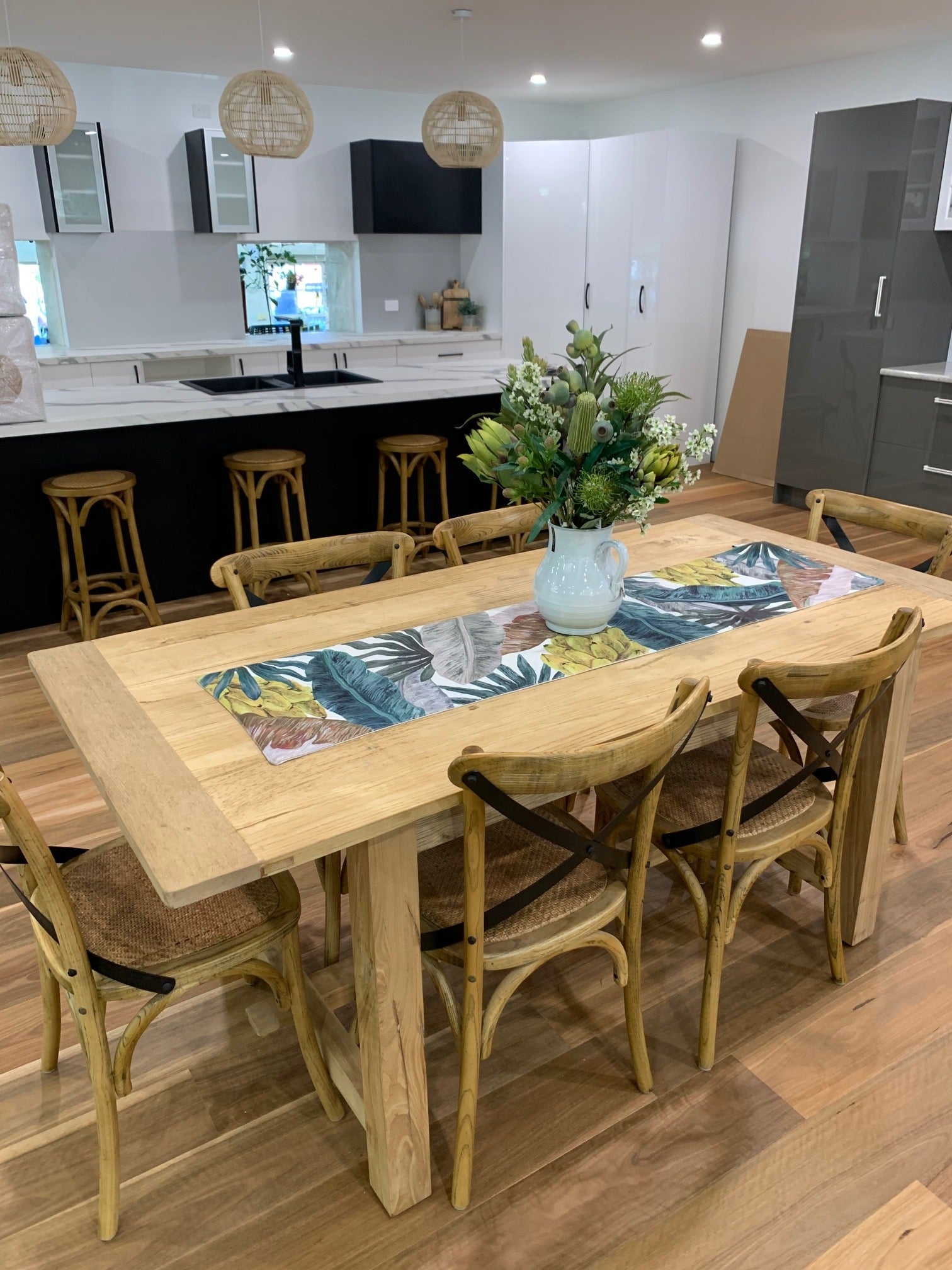 MF Farmhouse Recycled Elm Timber Dining Table