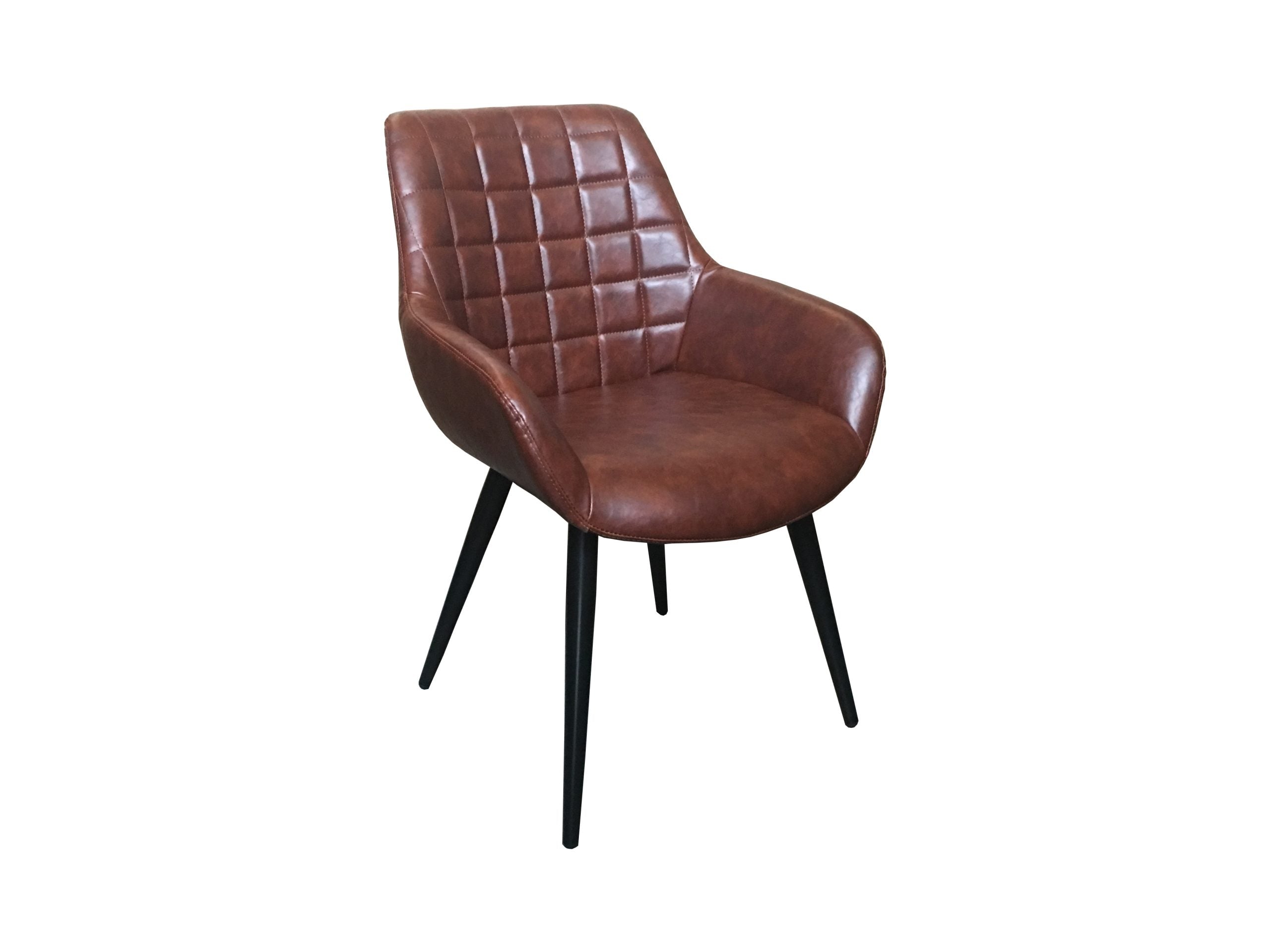 MF Sinatra PU Leather Upholstered Metal Leg Dining Chair