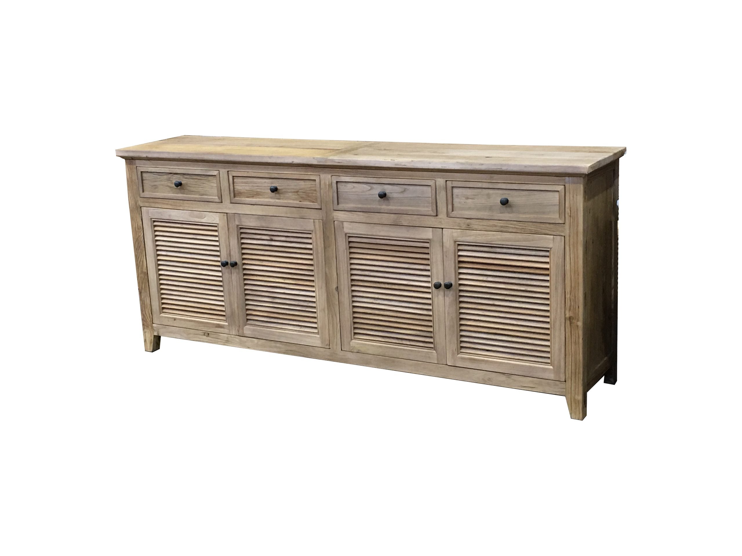 MF Recycled Elmwood Louvre 4 Drawer & 4 Door Sideboard