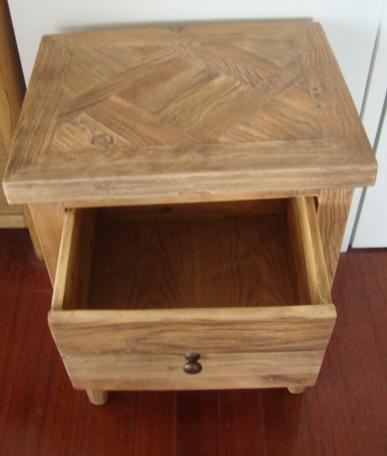 MF Morocco Recycled Elm 2 Drawer Bedside Table
