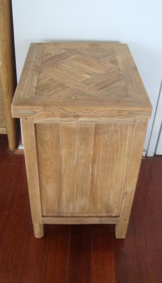 MF Morocco Recycled Elm 2 Drawer Bedside Table