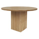 CT Newport Solid Timber Square Base Round Top Dining Table