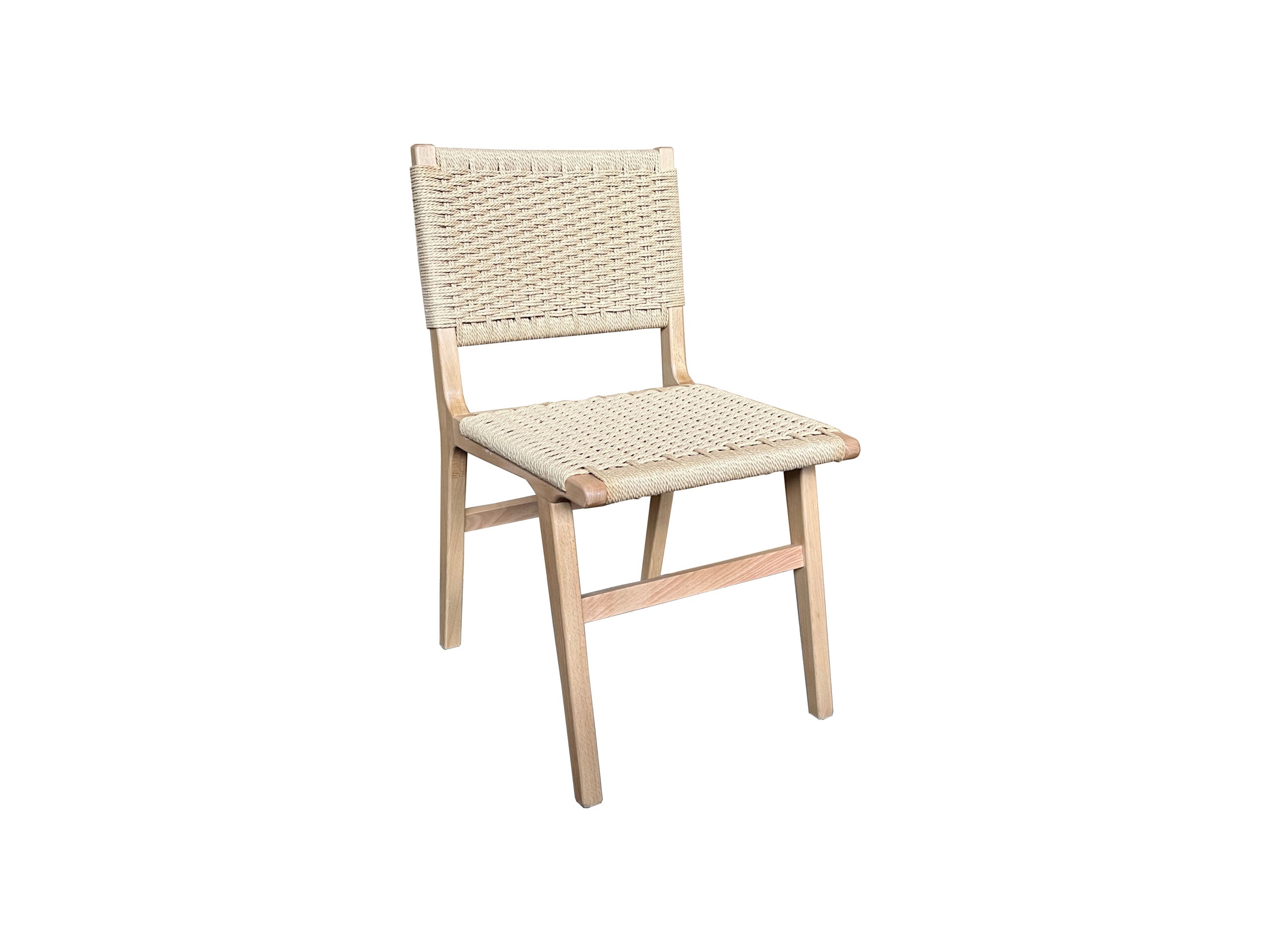 MF Oslo Beechwood Timber Framed Woven Rope Dining Chair