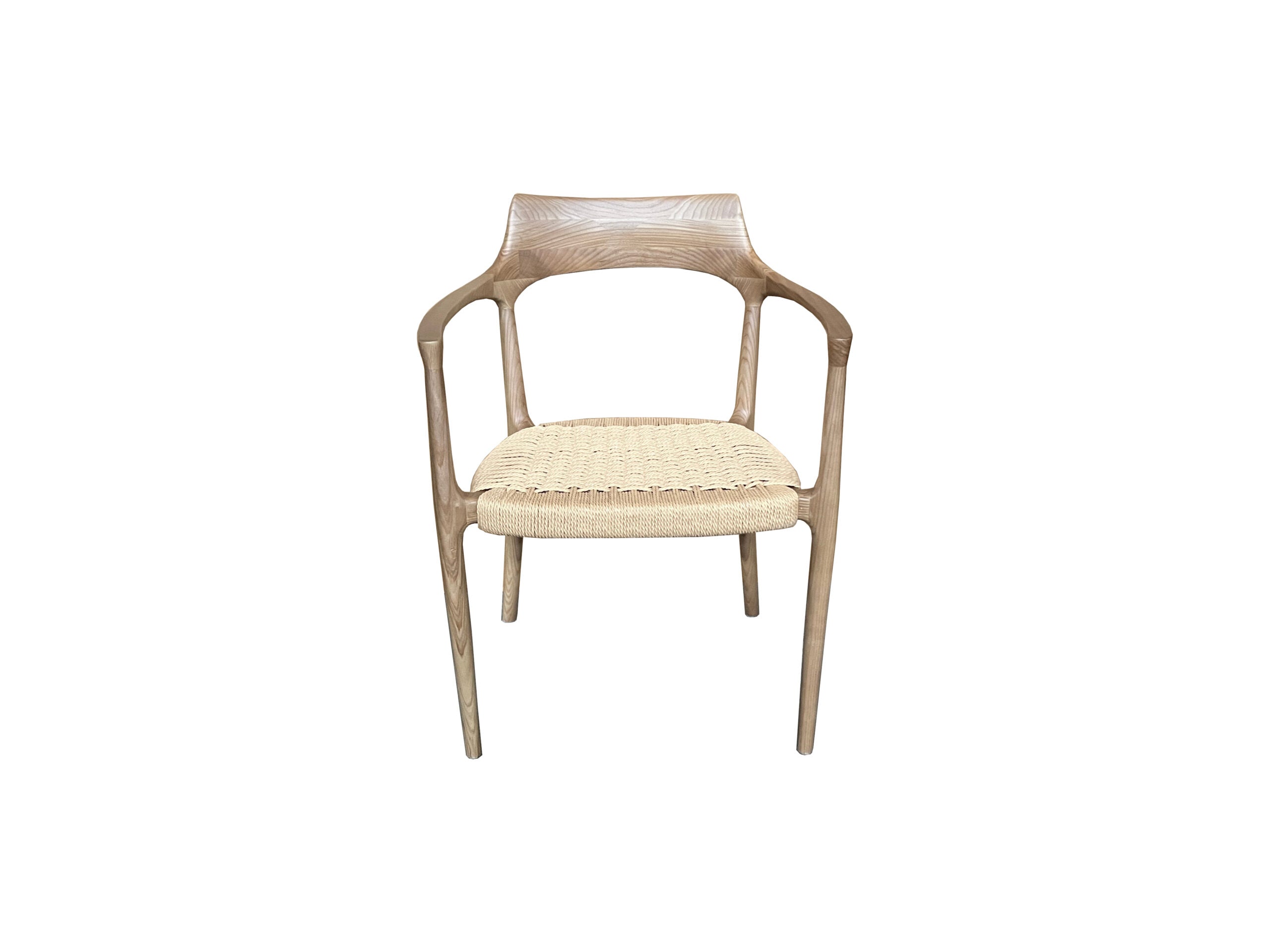 MF Porter Solid Timber Frame Woven Rope seat Dining Armchair